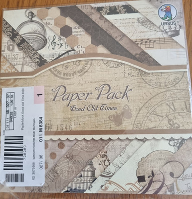 Papierblock    '' Good Old Times'' 40Blatt in 20 Motiven 20,5x20,5cm