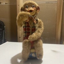 ALPS Circus Monkey ape Bubble Blowing JAPAN vtg tin toy