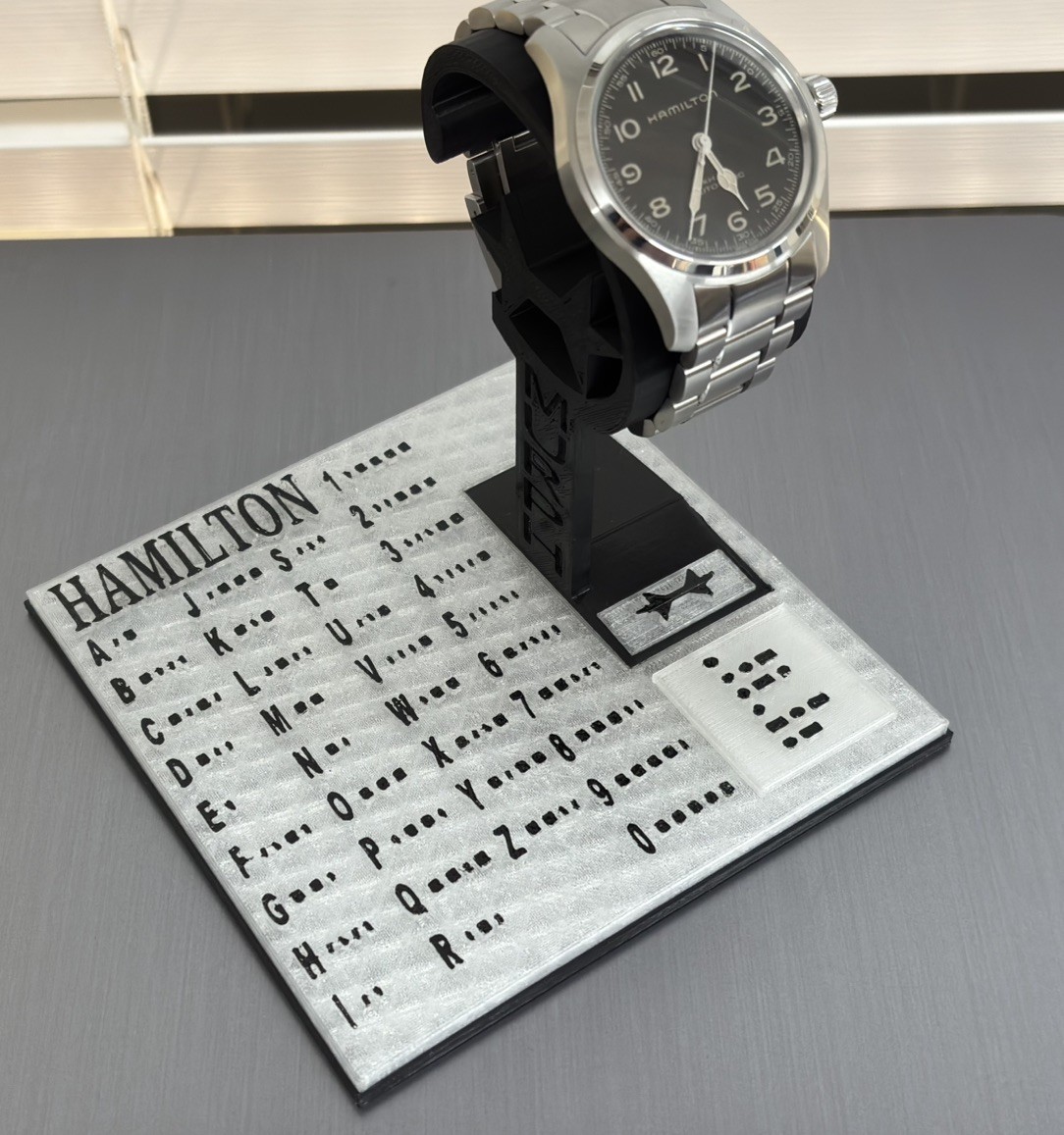 Hamilton Murph Interstellar Morse Code Watch Display Stand. 3DP. Display Stand.