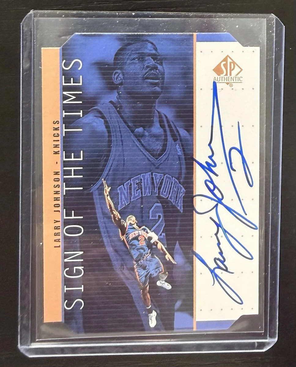 Larry Johnson Basketball Sports Trading Card Singles Autographed