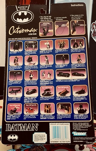 Vintage Batman Returns Catwoman Actionfigur Michelle Pfeiffer Kenner 1991 - Bild 2 von 2