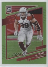 2021 Panini Donruss Optic Lime Green Prizm 6/35 JJ Watt #180 3hd