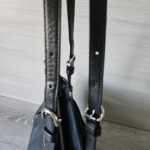 Coach Gallery East West Black Leather Bag F17721 Shoulder Double Handle Purse - Picture 17 of 23