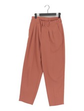 Uniqlo Women's Suit Trousers S Brown Polyester with Elastane Dress Pants