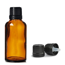 Amber Glass Dropper Bottles 18mm | Atomiser Spray / Lotion Pump / Glass Pipette