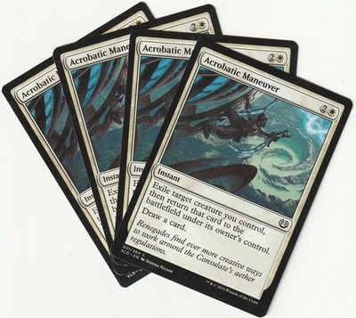   4 MAGIC The Gathering ACROBATIC MANEUVER White Instant PLAYSET KLD/EN NM/EX