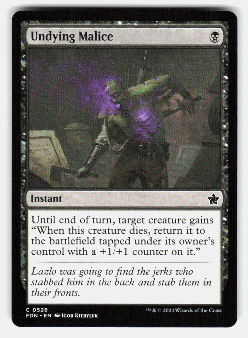 Undying Malice Foundations 528 MTG Magic the Gathering NM