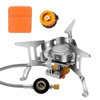 Campingkocher Camping Mit PiezozüNdung Gaskocher FüR Camping Tragbar Mini 3500W