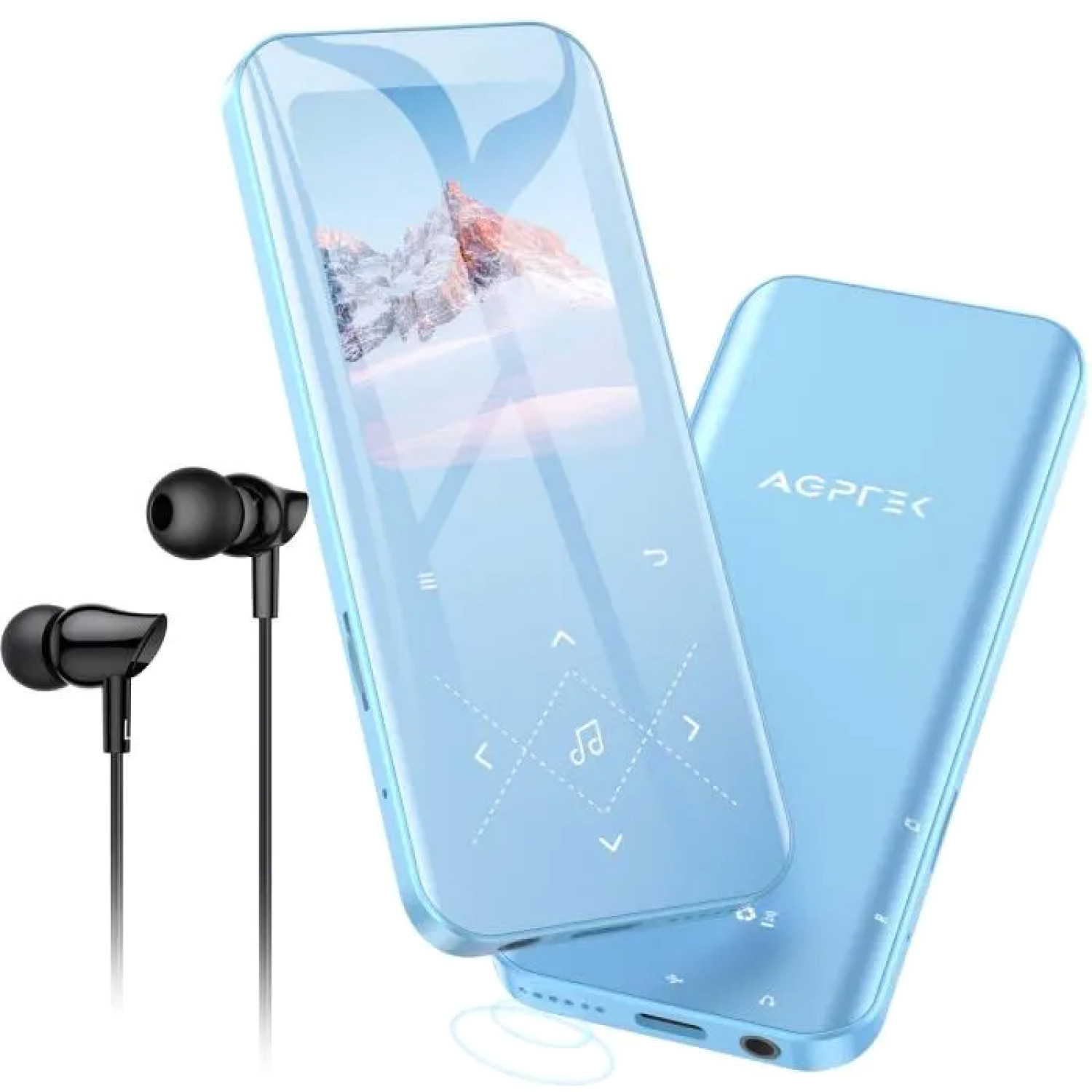 Lecteur MP3 32Go AGPTEK tactile bleu, votre compagnon de voyage et de running sans fil