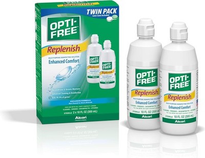 Replenish Multi-Purpose Contact Lens Cleaning and Disinfecting Solution with ...