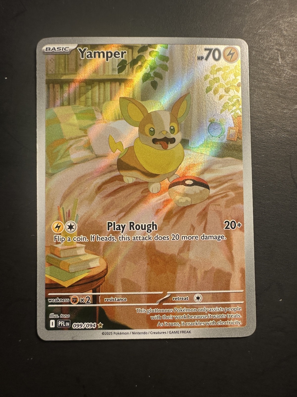 2025 Pokemon Phantasmal Flames Yamper 99 /94 full art Illustration rare 003