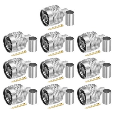 10 Stk. N-Stecker für RG6 5D-FB Kabel, 5 mm 50 Ohm