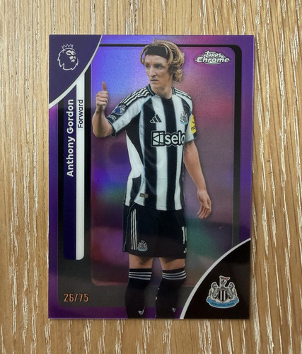 Topps Chrome Premier League 2025-26 Anthony Gordon Newcastle #144 Purple /75
