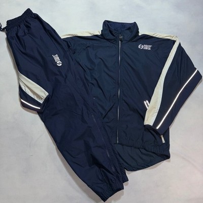 Swix Ski Suit Men's Large Navy Blue Windbreaker Jacket Pants 2pc Set Lightweight