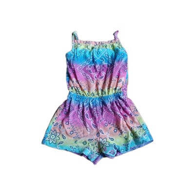 The Childrens Place Girls Size 2T Tie-Dye Romper Overall Summer Clothes