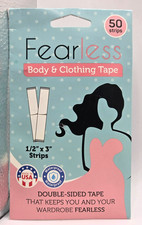 Fearless Body and Clothing Tape Double-Sided Tape for Fashion - 50 1/2x3" Strips