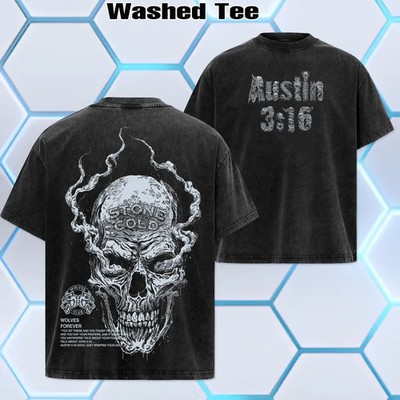 WWE 2026 - Stone Cold 3:16 Wash Tee - Unisex Tshirt -Cotton Limited