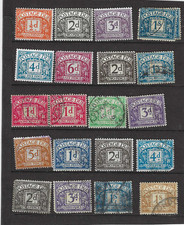 Twenty Post Due Stamps On A Card