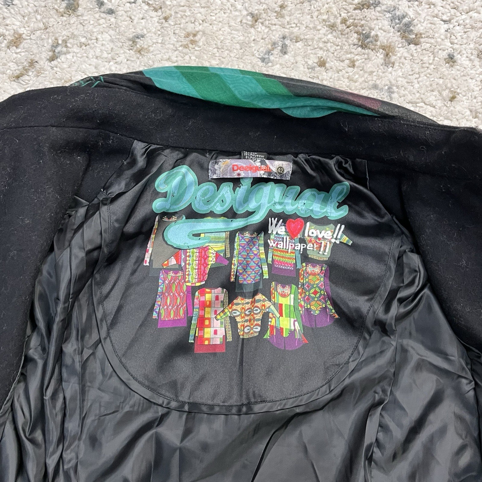 DESIGUAL Multicolor Patchwork Embroidered Womens … - image 8