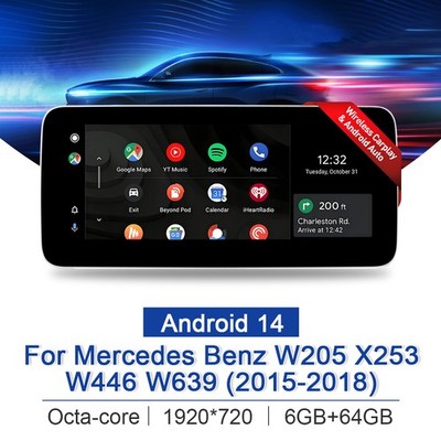 10.25  Touch Control Android Screen 64GB Autoradio For Benz C/GLC/V W205 X253 DE