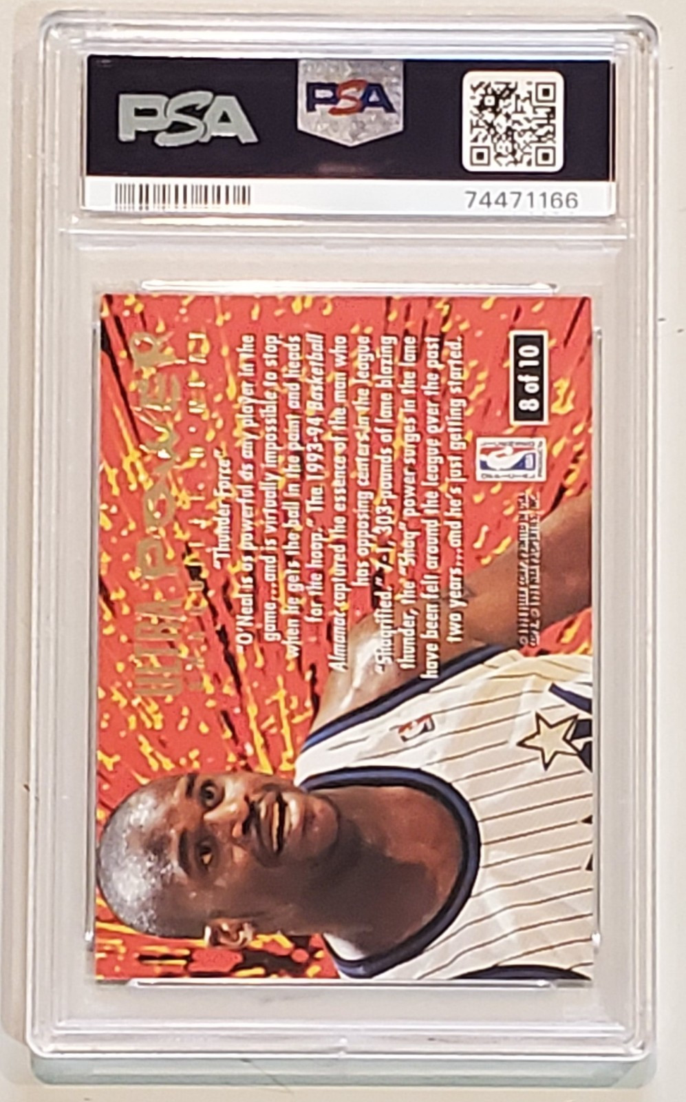 Shaquille O'Neal - 1994 Fleet "Ultra Power" Grade 9 PSA Card view 2