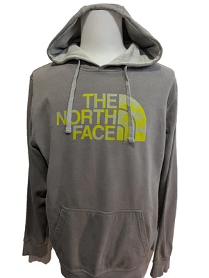 The North Face Sweat à Capuche Gris - Logo Jaune Motif Camouflage - Taille L - Photo 1/4