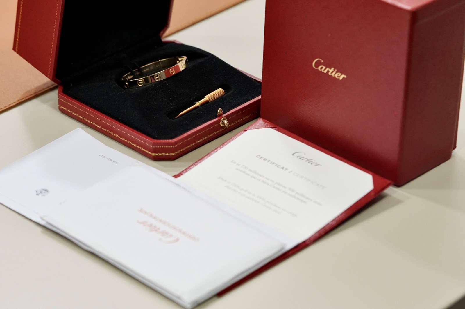 Cartier Classic Love Bracelet in Yellow Gold Size 15 B6067515 £4750 collected