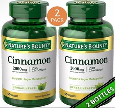2 Pack Cinnamon 2000 mg + Chromium 120 Capsul...