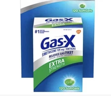 Gas-X Extra Strength, 120 Softgels Exp: 10/2027