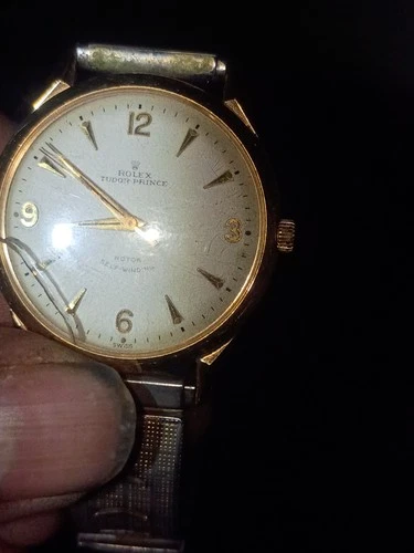 Rolex Tudor Prince 1961 Self-Winding Gold-Filled Men's Wristwatch Metal Band