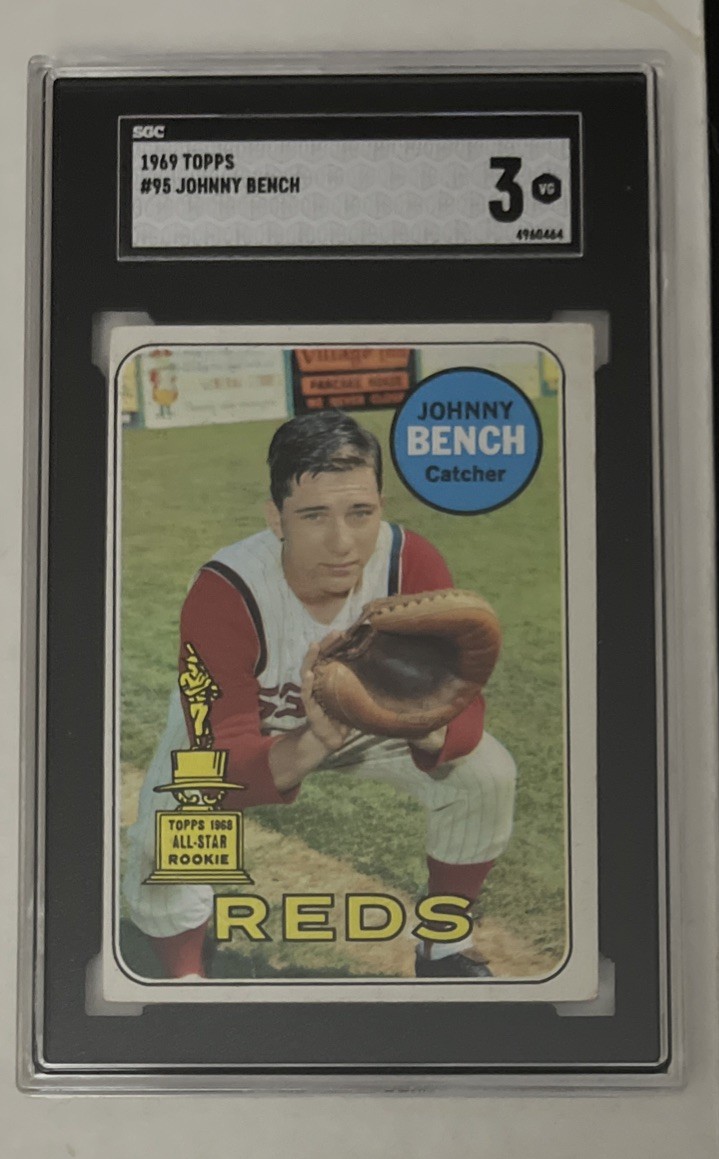 1969 Topps #95 Johnny Bench All-Star Rookie SGC 3