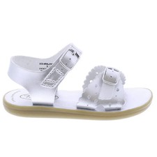 New Footmates Toddler Girl Sandal ECO-ARIEL - ES011-041 - Silver Micro Sizes 5-9