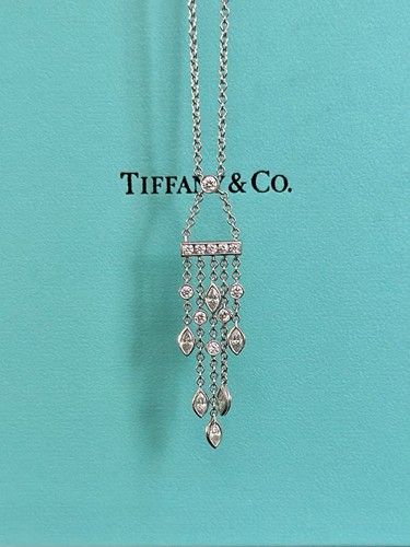 TIFFANY&CO Legacy Necklace Diamond Platinum Movable