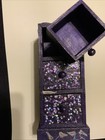 Jewelry Box Hand-Painted 3 Drawers Deep Purple With Vines — photo 8