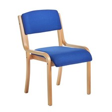 PRA50002-B - Prague wooden conference chair with no arms - blue