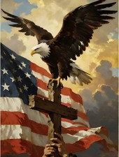 4th of July American Flag Eagle Diamond Art Kits for Adults,The 250th anniversar