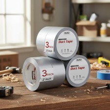 Heavy Duty Silver Duct Tape - 3 Pack, 60 Yards x 2 Inch, Waterproof Repair Tool