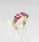 UTC Sterling Silver Vermeil 3.00ct Princess Pink Sapphire Eternity Ring Size 8 — photo 4