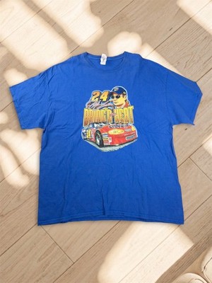 Vintage Y2K NASCAR T-Shirt Jeff Gordon 24 DuPont Racing Blau Größe 2XL XXL