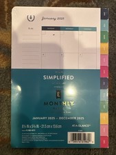 2025 Monthly Planner Refill AT-A-GLANCE Size 4 Emily Ley Colorful Tab New Year