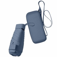 Mini Travel Sun Umbrella for Purse With Case,Small Compact UV Umbrella Protectio