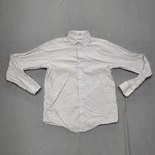 Calvin Klein slim fit men sz 16 striped long sleeve button down shirt