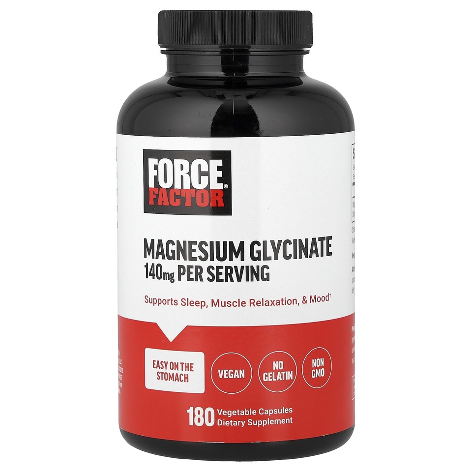 Magnesium Glycinate, 180 Vegetable Capsules (70 mg per Capsule)