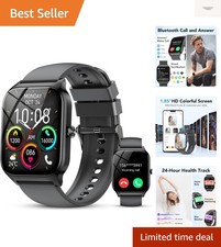 1.85" HD Smart Watch with Bluetooth Calls & AI Voice Control - Waterproof