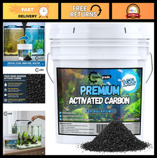 Premium Activated Carbon Granular Charcoal Filter Media - 1 Gallon for Aquariums