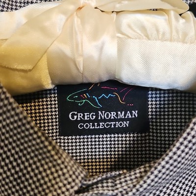 Greg Norman Collection Men's M Black/White Houndstooth Button-Down Shirt