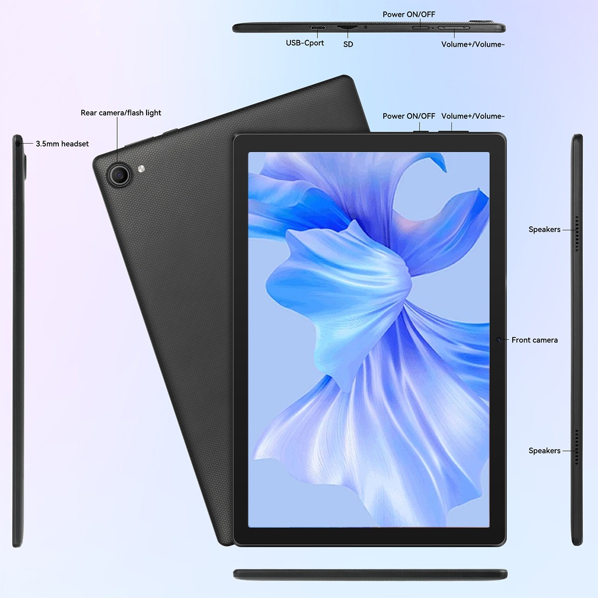 Tablet 10.1 inch Android 14 Tablet 8GB RAM 64GB Octa Core 1280*800