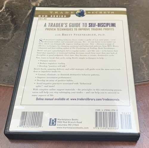 A TRADER'S GUIDE TO SELF-DISCIPLINE by Brett Steenbarger * Stock Trading DVD * - Picture 2 of 2