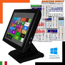 COMPUTER PC POS TOUCH SCREEN PROFESSIONALE + SOFTWARE MAGAZZINO VENDITA AL BANCO
