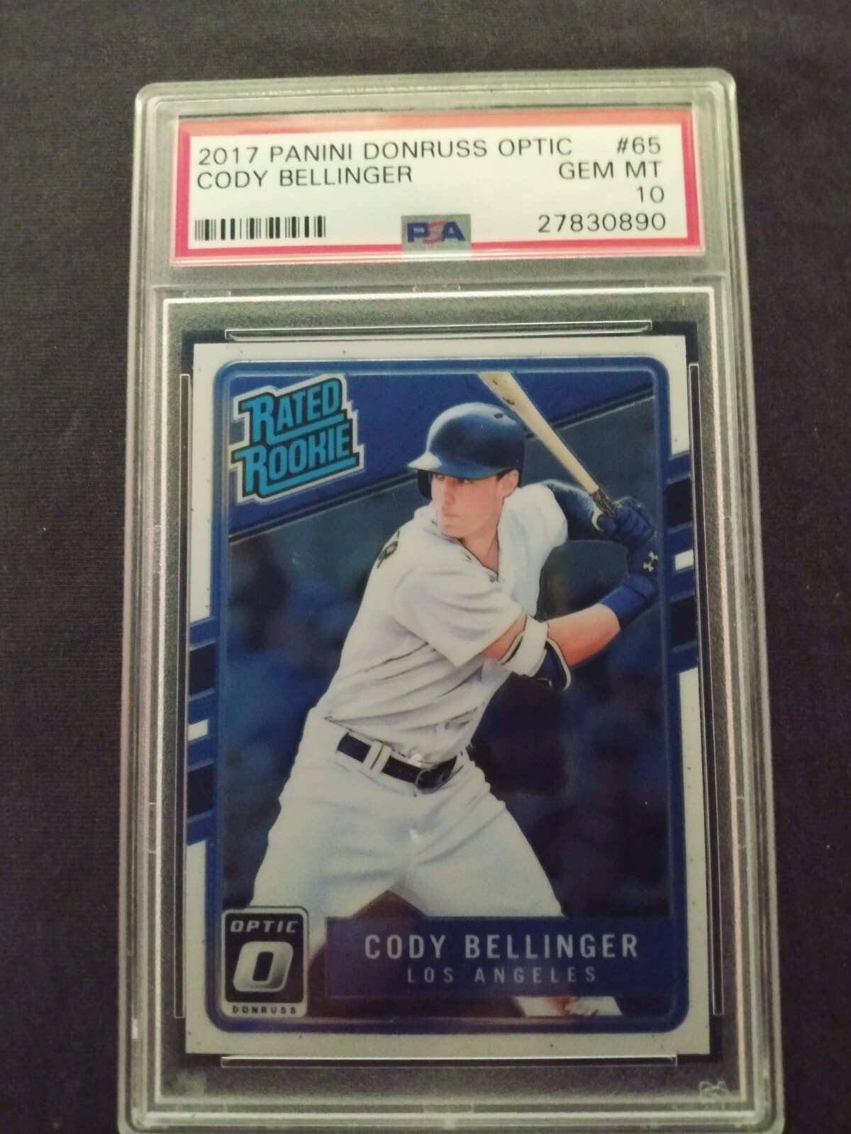 Cody Bellinger 2017 Donruss Optic RC PSA 10